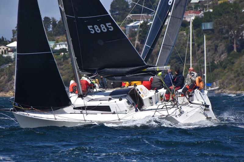 Twitch on the River Derwent sailing in the BYC Crown Series Regatta photo copyright Jane Austin taken at Tamar Yacht Club and featuring the IRC class