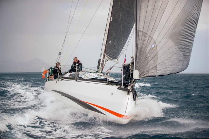 Moshimoshi at the start of the 7th RORC Transatlantic Race from Puerto Calero, Lanzarote photo copyright James Mitchell / RORC taken at Royal Ocean Racing Club and featuring the IRC class