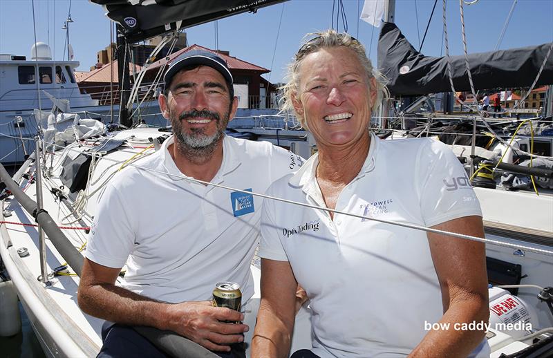 Campbell Geeves and Wendy Tuck in Hobart photo copyright Bow Caddy Media taken at Cruising Yacht Club of Australia and featuring the IRC class