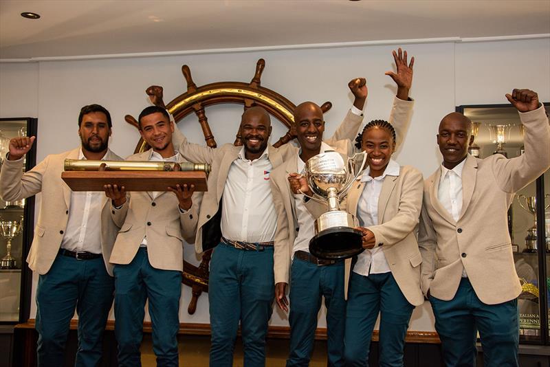 Cape2rio race winners' celebration photo copyright Alec Smith taken at Royal Cape Yacht Club and featuring the IRC class