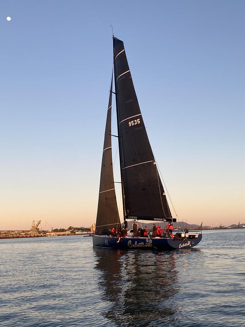Celestial heading to Gladstone finish line - 75th Brisbane to Gladstone Yacht Race photo copyright Andra Bite taken at Queensland Cruising Yacht Club and featuring the IRC class
