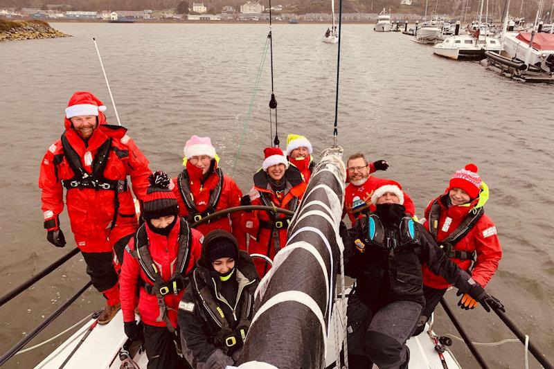 Santa hats donned and ice cleared from under the wheel on Mojito for the Pwllheli Santa Special photo copyright Ian (Sammo) Jones taken at Pwllheli Sailing Club and featuring the IRC class