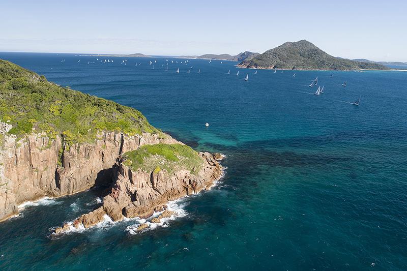 Sail Port Stephens Passage Series scenic photo copyright Hover UAV taken at Newcastle Cruising Yacht Club and featuring the IRC class
