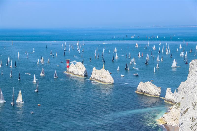The fleet at The Needles photo copyright George Mills taken at Island Sailing Club, Cowes and featuring the IRC class