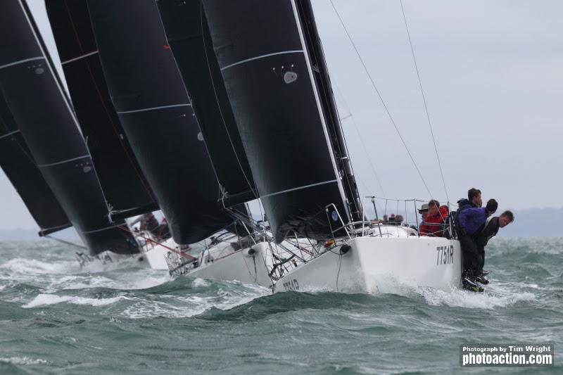 Chris Jones & Louise Makin's Journeymaker II wins the first race on day 2 of the Landsail Tyres J-Cup photo copyright Tim Wright / www.photoaction.com taken at Royal Southern Yacht Club and featuring the J111 class