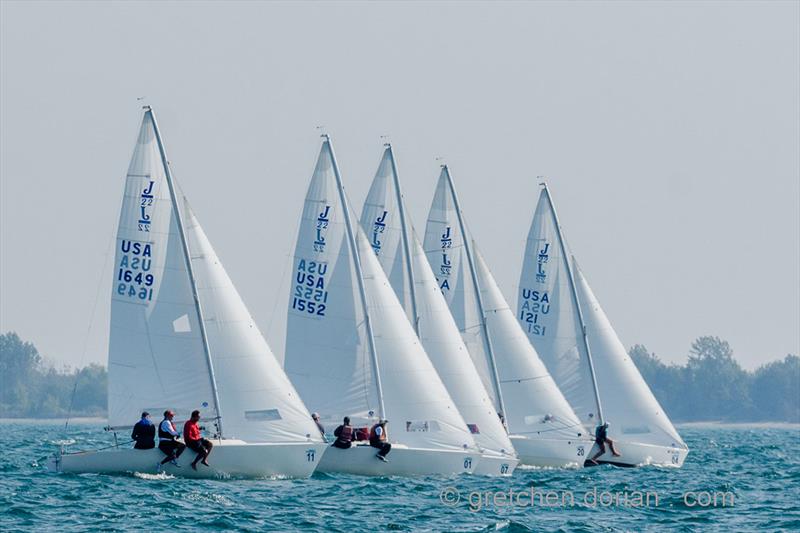 J/22 North American Championship final day photo copyright Gretchen Dorian taken at Tawas Bay Yacht Club and featuring the J/22 class