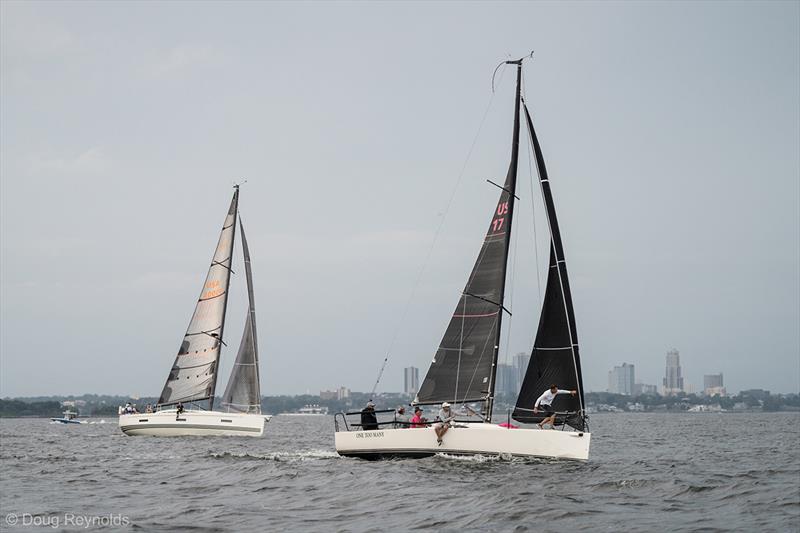 Xenios and One Too Many - Execution Rocks Race - Larchmont Race Week Weekend photo copyright Doug Reynolds taken at Larchmont Yacht Club and featuring the J/88 class