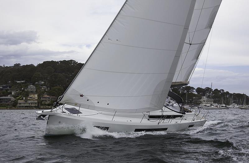 She powers up quickly, and this is the standard rig version - Jeanneau Sun Odyssey 490 photo copyright John Curnow taken at Royal Prince Alfred Yacht Club and featuring the Jeanneau class