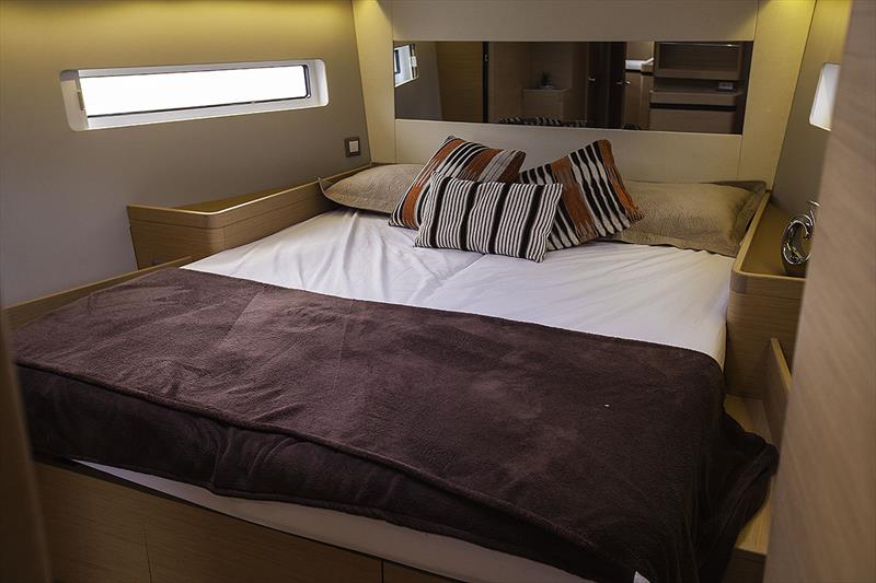 Owner's Stateroom up for'ard with loads of storage, and a walk around island bed - Jeanneau Sun Odyssey 490 - photo © John Curnow