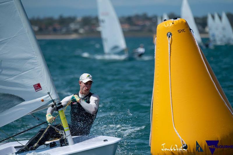 Australian Matt Wearn has kept himself in contention at the Laser Standard World Championship and is poised to strike in Gold Fleet. - photo © Jon West Photography