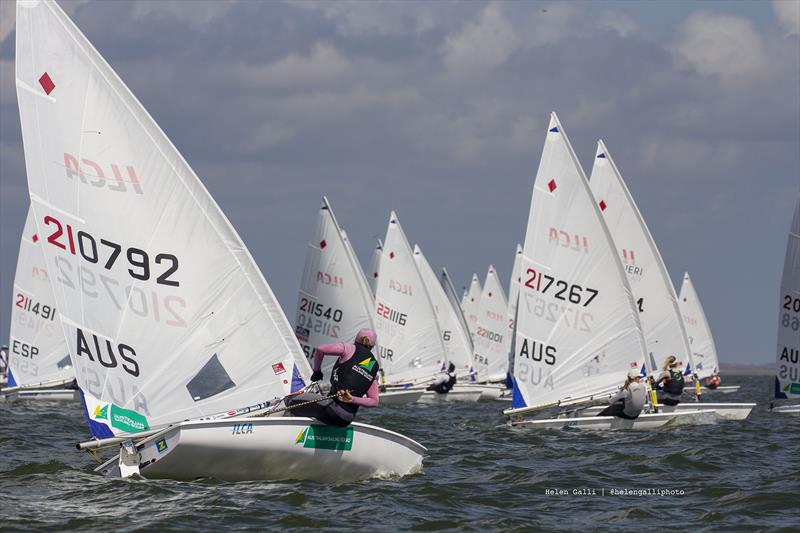 Casey Imeneo during the 2022 ILCA 6 Women's & Men's World Championships at Kemah, Texas, USA photo copyright Helen Galli Photography / 2022ilca6.ilca-worlds.org/photos/  taken at Texas Corinthian Yacht Club and featuring the ILCA 6 class