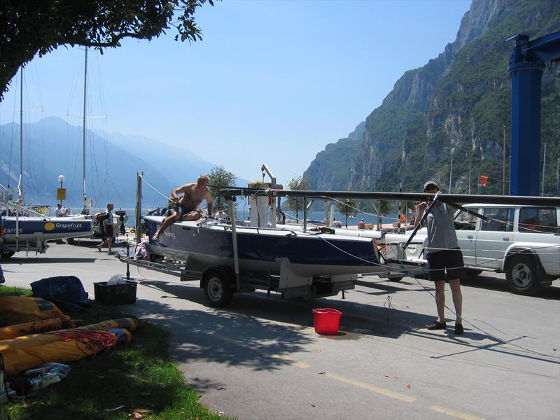 SB20 getting set for an event on Lake Garda photo copyright Gael Pawson taken at  and featuring the SB20 class