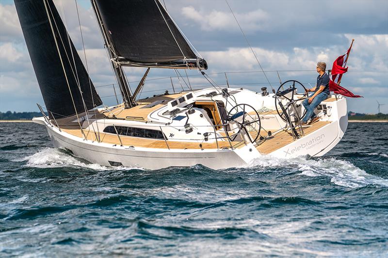 X-Yachts  X4° - Photo from test sail, 3rd of July 2019: Torsten Bastiansen at the wheel photo copyright Mikkel Groth taken at  and featuring the Marine Industry class