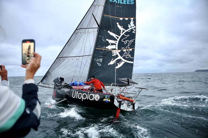 Jay Thompson completes the Transatlantic Record in a Mini 6.50 photo copyright Thornton Cohen taken at  and featuring the Mini Transat class