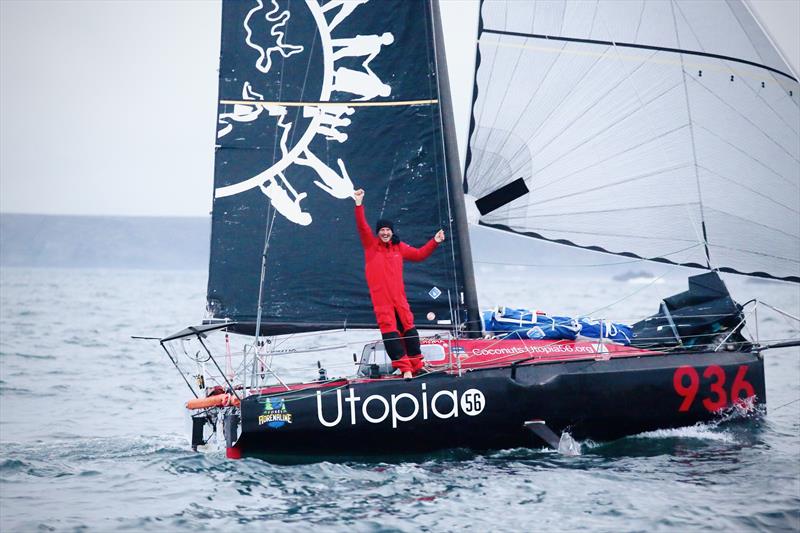 Jay Thompson completes the Transatlantic Record in a Mini 6.50 photo copyright Thornton Cohen taken at  and featuring the Mini Transat class