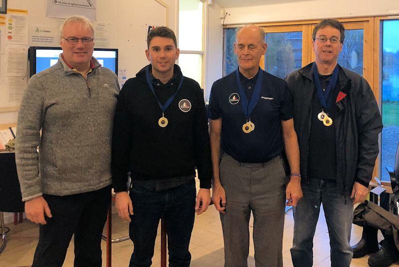 Malcolm James, Andrew Cattermole and Dennis Manning take second in the Blind Sailing Keelboat League National Championships - photo © RYA
