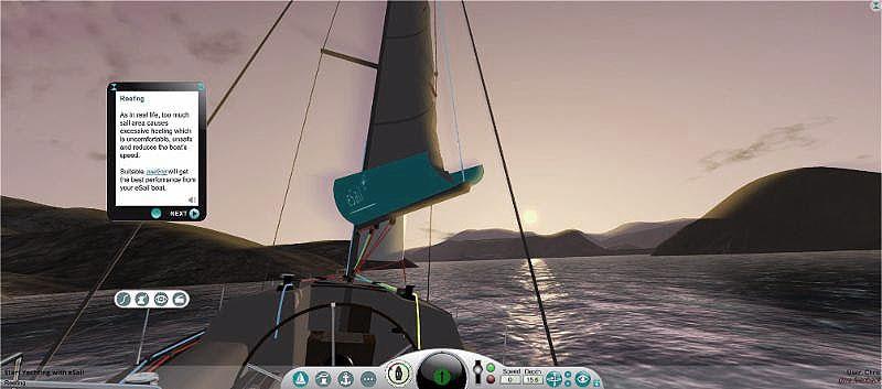 Actual screen grab from the eSail Sailing Simulator photo copyright eSail Sailing Simulator taken at 