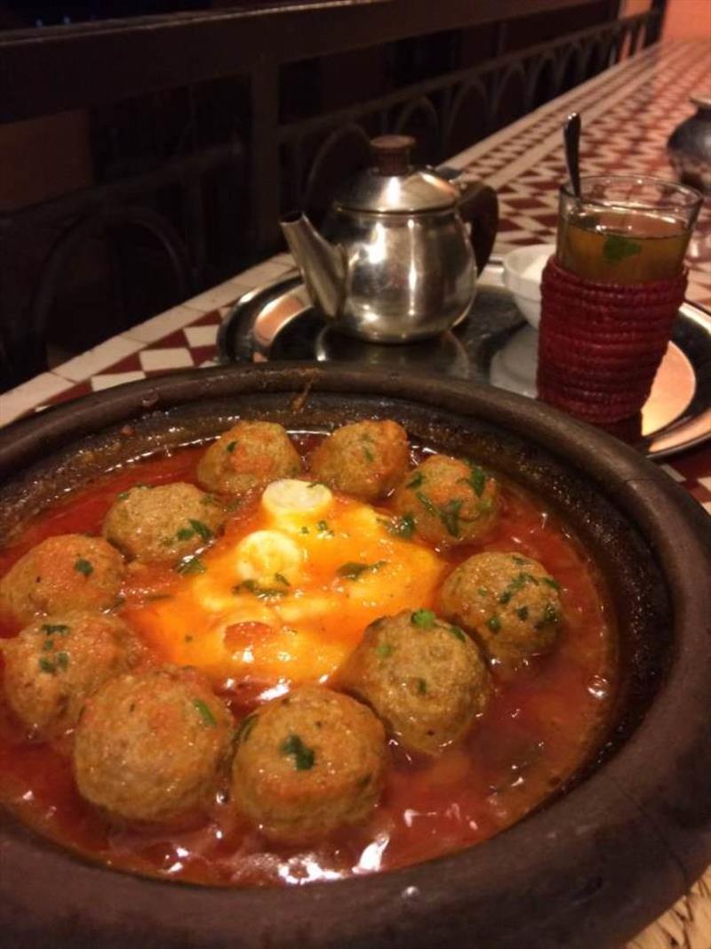 Meatball Tajine with egg and Mint Tea photo copyright SV Red Roo taken at 