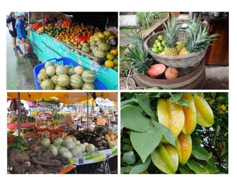 Fresh produce from local growers fill the markets on the islands that touch the clouds photo copyright Rod Morris taken at 