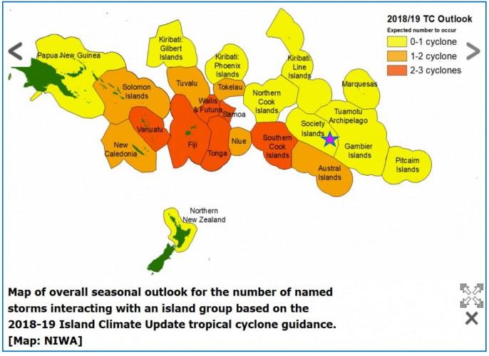 Map of overall seasonal outlook for cyclone activity  photo copyright Price and Gail (Benny) Powell taken at 