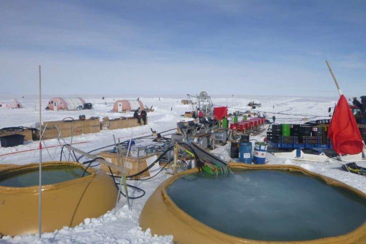 The team has been working at the BEAMISH camp in West Antarctica since November 2018 photo copyright British Antarctic Survey taken at 