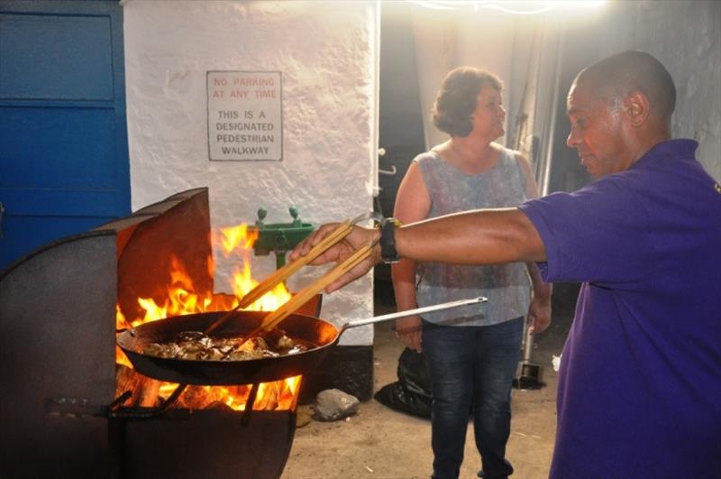 On Friday a fish-fry was held at The St Helena Yacht Club as the final farewell event.  Yacht club volunteers have had a busy month; first hosting the Cape the St Helena Race, the World Oyster Rally and now the World ARC Rally. - photo © Vince Thompson / St Helena Independent