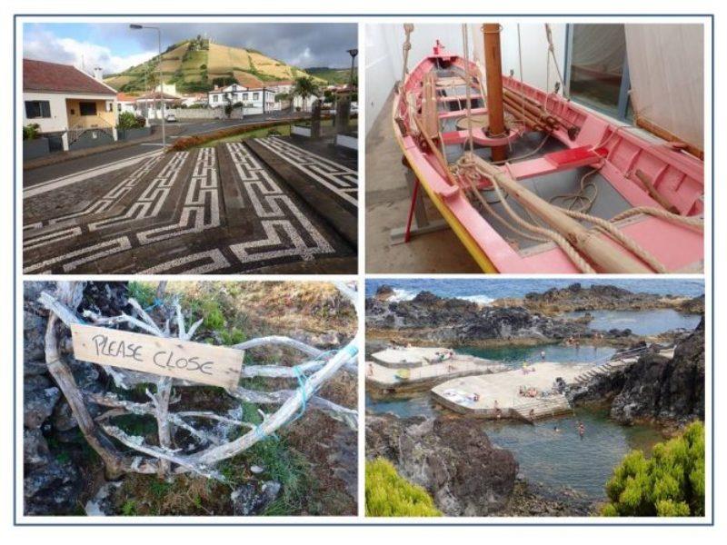 A tribute to hard working and proud Azoreans are clean towns and extensive mosaic white and black paving stones hand pounded in place one rock at a time. A traditional Azorean whaling boat adapted and improved from original New England whale boat design photo copyright Rod Morris taken at 