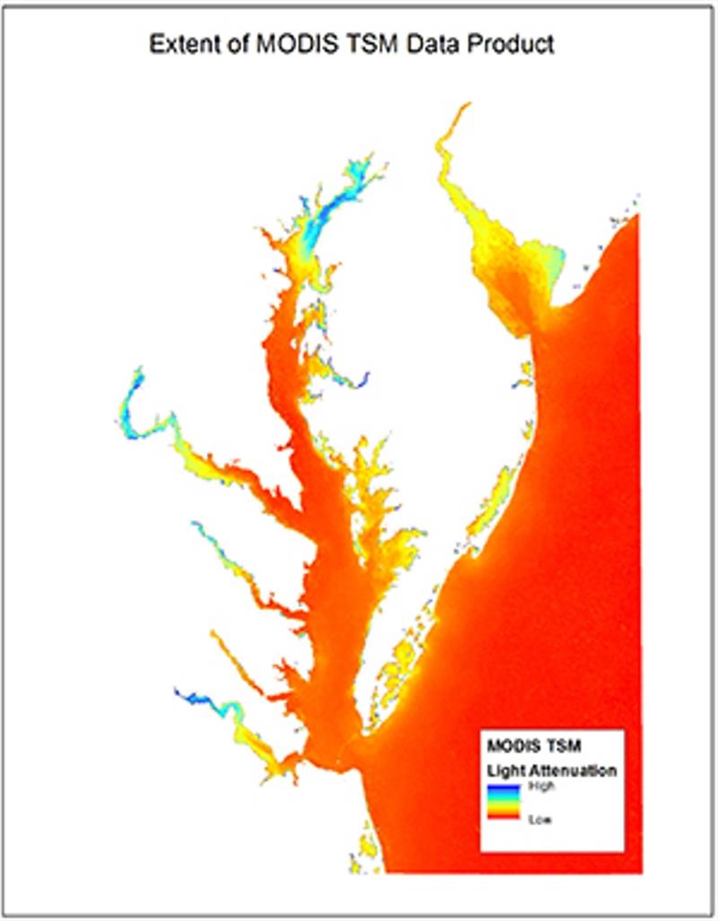 Extent of MODIS TSM Data Product photo copyright NOAA Fisheries taken at 