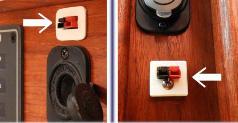 Two newly installed 12V outlets photo copyright Barb Peck & Bjarne Hansen taken at 