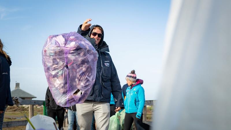Olympic sailors' show of force for Plastic Free Day - photo © Nick Dempsey / RYA