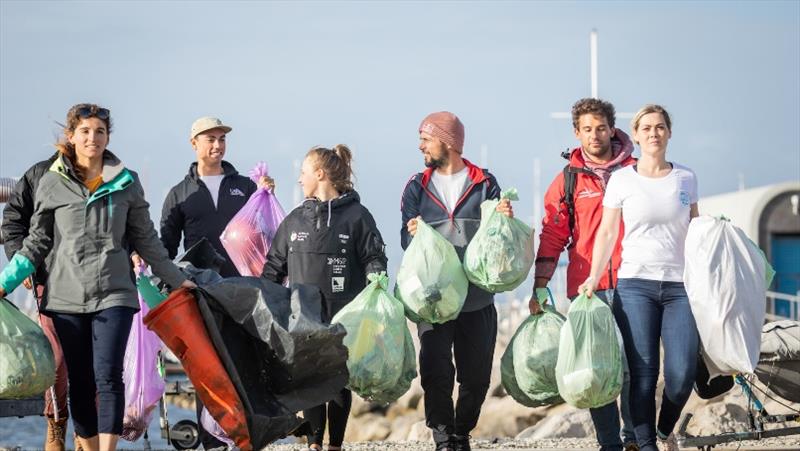 Olympic sailors' show of force for Plastic Free Day - photo © Nick Dempsey / RYA