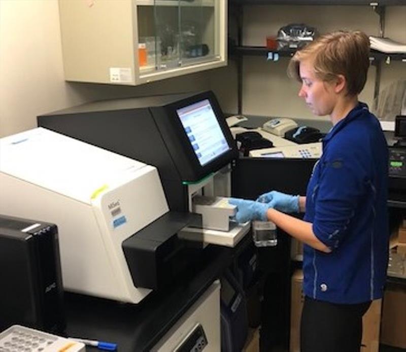 Scientists at the Northwest Fisheries Science Center are able to quantitatively detect specific pathogens with very high sensitivity, sometimes down to individual bacterial cells. - photo © Northwest Fisheries Science Center
