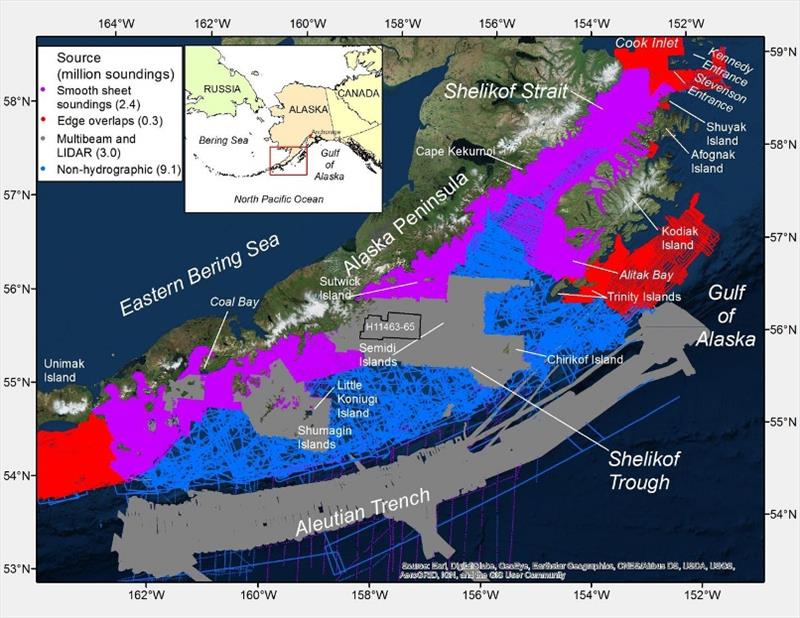 Sources of bathymetry data used to create new seafloor maps photo copyright NOAA Fisheries taken at 