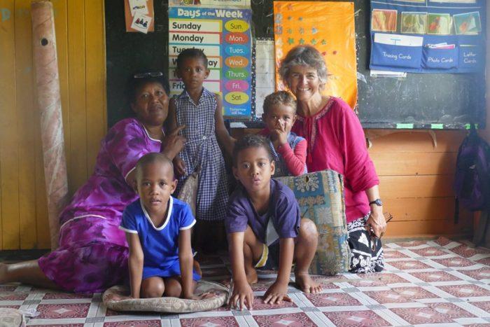 Saiki Tucava and the kindergarten class at Ucunivatu Primary School photo copyright Henk and Lisa Benckhuysen taken at 