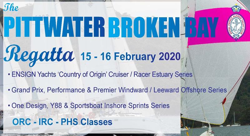 The Pittwater Broken Bay Regatta 2020 poster photo copyright RPAYC taken at Royal Prince Alfred Yacht Club