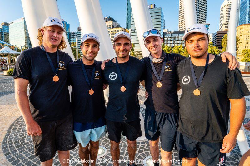 Third place - (left to right) Charlie Gundy, Louis Schofield, Ryan Wilmot, Tom Grimes (skipper) and James Hodgson photo copyright Drew Malcolm taken at Royal Perth Yacht Club