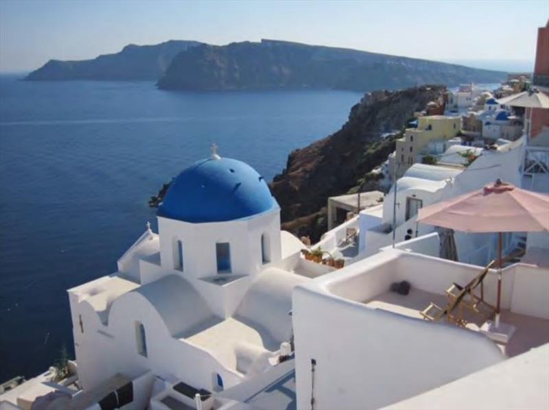 Santorini: picture perfect postcard place to see - photo © Adrienne & Steve of SV Seaforth