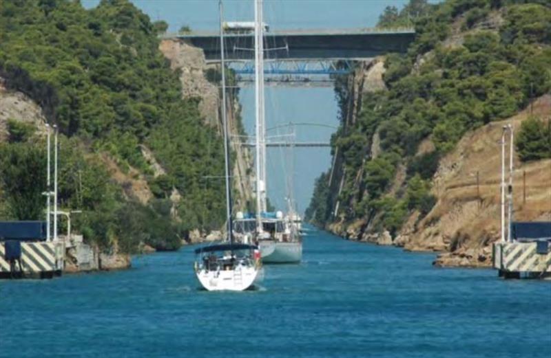 Sailing through the Corinth Canal is pretty awe inspiring photo copyright Adrienne & Steve of SV Seaforth taken at 