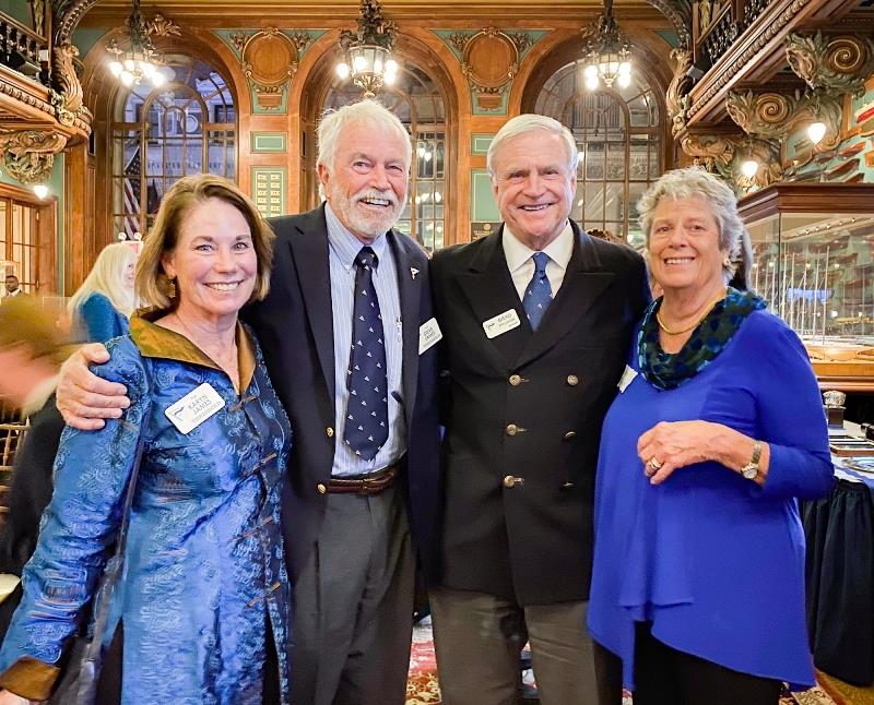 Karen and Stephen James (left) with Past Commodore Brad Willauer and Ann Willauer. - photo © Harriet Lewis Pallette