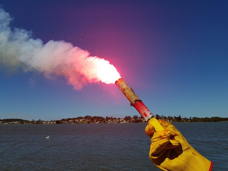 Marine flares photo copyright Emily Rundle taken at 