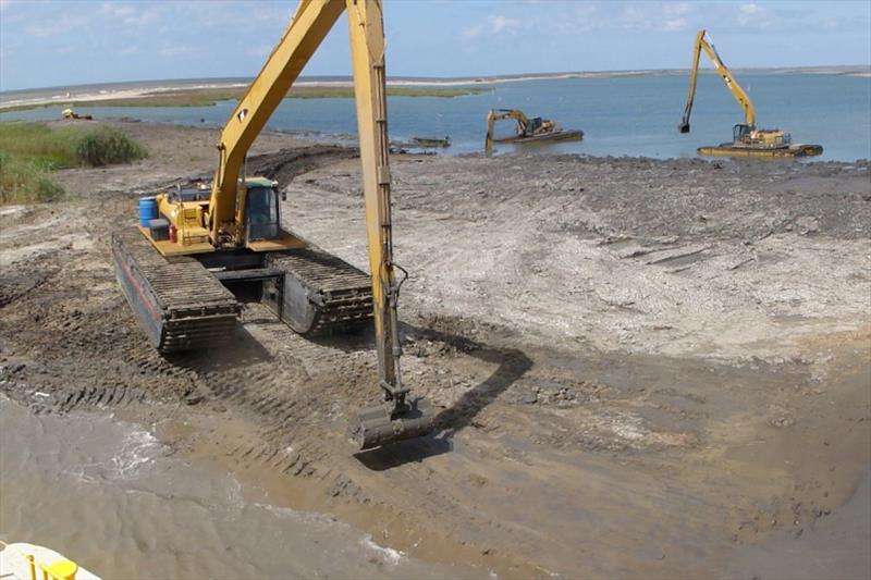 NOAA is working with partners to restore barrier islands in Louisiana's Barataria Bay. - photo © NOAA Fisheries