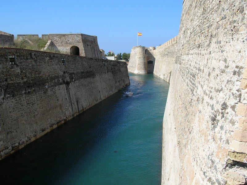 Ceuta ramparts and moat - photo © Hugh & Heather Bacon