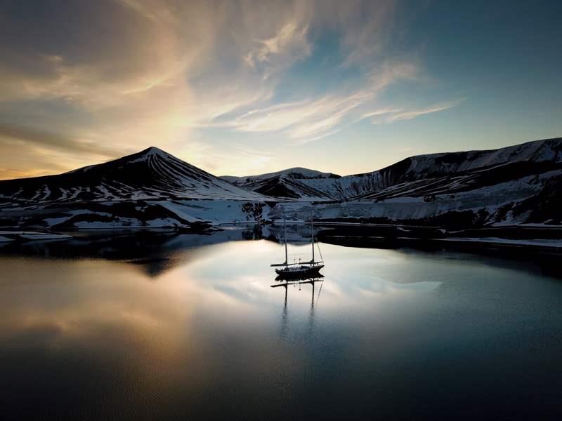 The calm after the storm, Telefon Bay, Deception Island photo copyright Steve Brown taken at 
