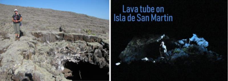 Lava tube on Isla de San Martin - photo © Barb Peck & Bjarne Hansen / Bluewater Cruising Association