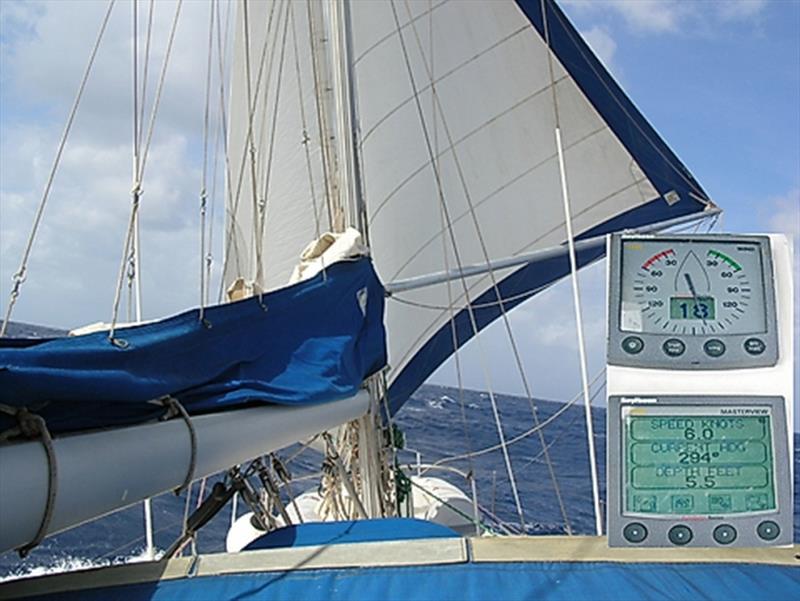 Running Downwind in the Atlantic Trades photo copyright Hugh & Heather Bacon taken at 
