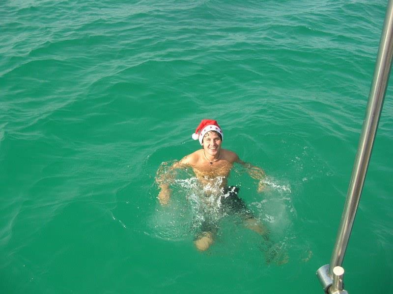 Christmas swim - photo © Hugh & Heather Bacon