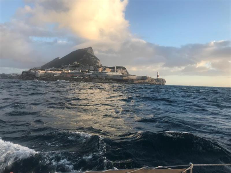 Entering the Mediterranean Sea sailing out of the Bay of Gibraltar around Europa Point photo copyright Red Roo taken at 