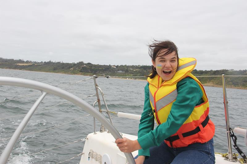 Solomiya Dobosh, from Lviv, Ukraine – Here for 1 month to attend Plast Ukrainian Scout Jamboree held over Christmas/New Year –She flew home today to continue working and doing her humanitarian aid work photo copyright Al Dillon Images taken at Mornington Yacht Club