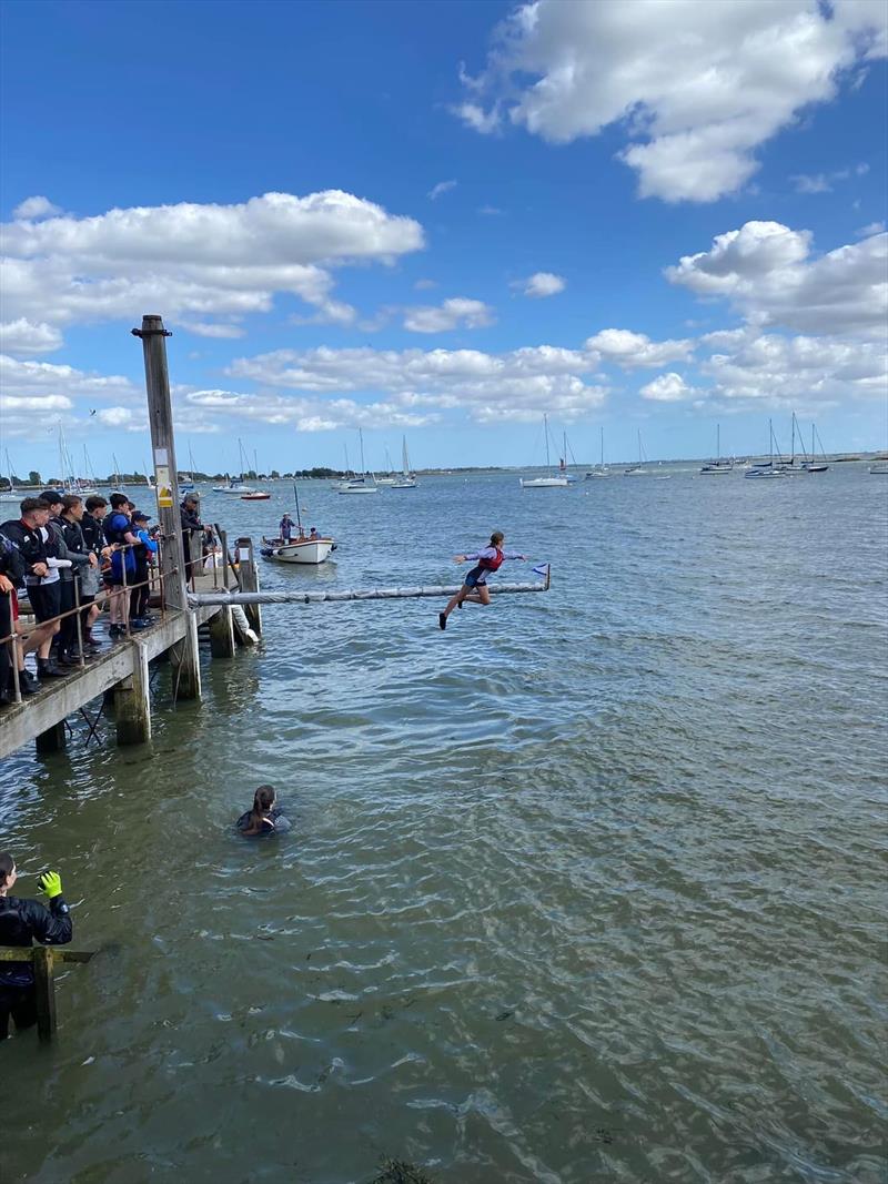 The greasy pole during Blackwater SC Club Week - photo © Zoe Nelson