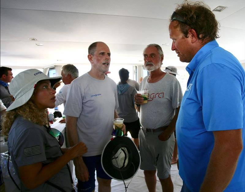 Left to right: Convexity²'s Suna Said and Don Wilson with Allegra's Adrian Keller and Nemo's Ryan Braymeier photo copyright Helena Darvelid / Allegra taken at Royal BVI Yacht Club